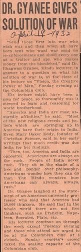 Dr. Gyanee Gives Solution To War